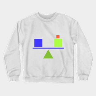 clear shapes balance light colors squares Crewneck Sweatshirt